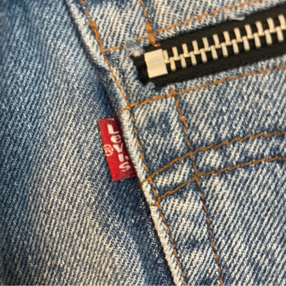 Levi's Re/Done Front Zip High Rise Denim Mini Skirt Casual - Picture 6 of 12